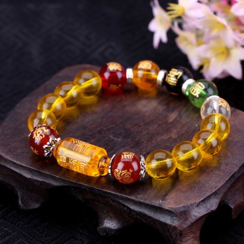 Citrine attracts wealth, and the God of Wealth brings good fortune and financial prosperity