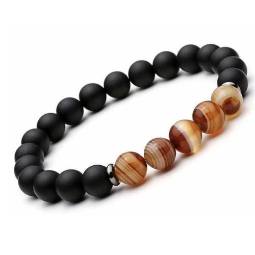 Agate and Hematite provide balancing and protective qualities, fostering stability