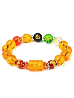Citrine attracts wealth, and the God of Wealth brings good fortune and financial prosperity