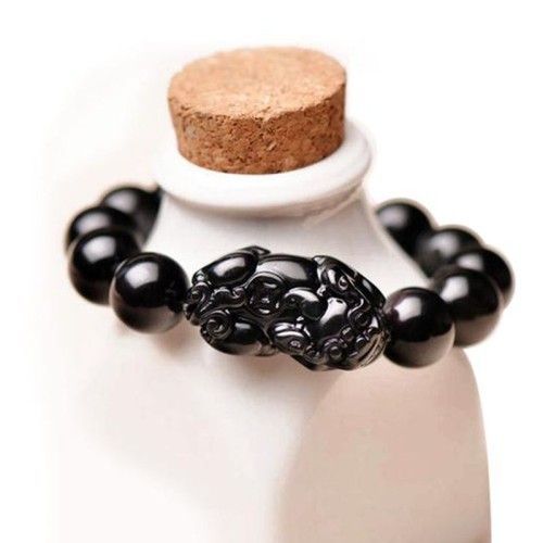 Black Obsidian shields against negativity, while Pixiu attracts wealth and success Black Obsidian shields against negativity, while Pixiu attracts wealth and success