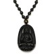 Black Obsidian Buddha Necklace for Protection - Negative Energy Blocking & Mental Clarity Black Obsidian Buddha Necklace for Protection - Negative Energy Blocking & Mental Clarity