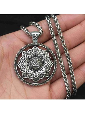 Mandala Spirituality Lotus Pendant Necklace - Enlightenment & Karma Cleansing