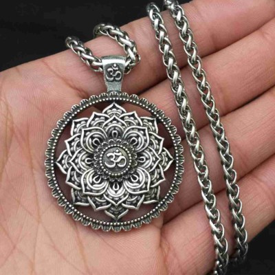 Mandala Spirituality Lotus Pendant Necklace - Enlightenment & Karma Cleansing