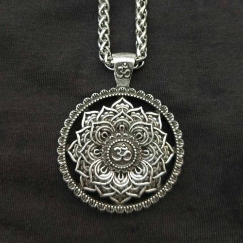Mandala Spirituality Lotus Pendant Necklace - Enlightenment & Karma Cleansing