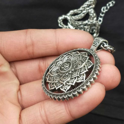Mandala Spirituality Lotus Pendant Necklace - Enlightenment & Karma Cleansing