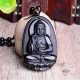 Black Obsidian Buddha Necklace for Protection - Negative Energy Blocking & Mental Clarity Black Obsidian Buddha Necklace for Protection - Negative Energy Blocking & Mental Clarity