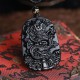 Obsidian Dragon Success Necklace - Career Breakthrough & Authority Ascension