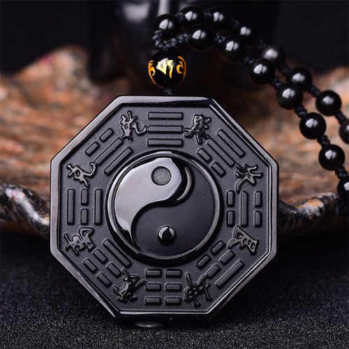 Yin and Yang Black Obsidian Positivity Necklace - Life Balance & Confidence Boost Yin and Yang Black Obsidian Positivity Necklace - Life Balance & Confidence Boost