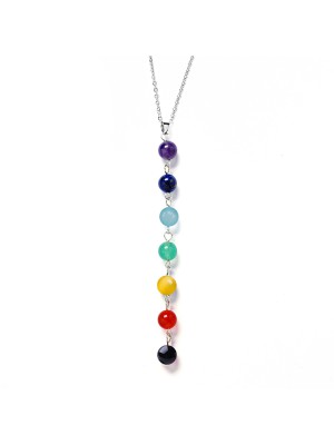 7 Chakra Healing Crystal Necklace - Energy Balance & Spiritual Awakening