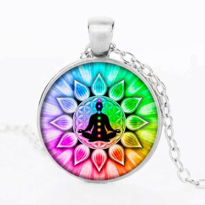 7 Chakra Healing Pendant Necklace - Aura Cleansing & Stress Relief