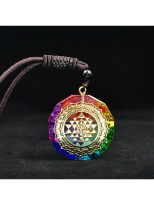 7 Chakra Orgonite Energy Pendant Necklace - Aura Cleansing & Stress Relief