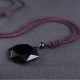 Six-Pointed Star Black Obsidian Protection Necklace - Evil Shield & Cosmic Harmony