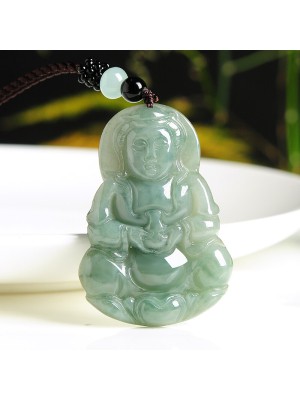 Healing Buddha Jade Necklace - Longevity & Wisdom Enlightenment