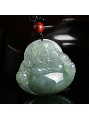 Jade Laughing Buddha Necklace - Joy Manifestation & Stress Relief