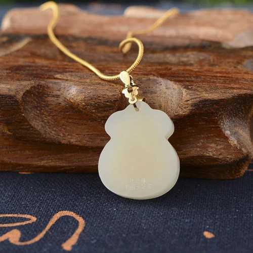 Lucky Wealth Bag Hetian Jade Pendant Necklace - Prosperity & Legacy Lucky Wealth Bag Hetian Jade Pendant Necklace - Prosperity & Legacy