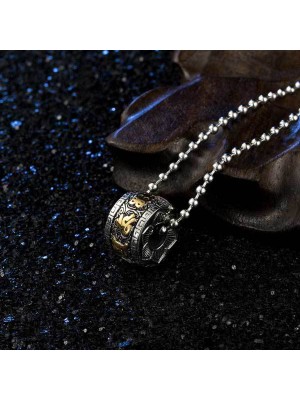 Tibetan Om Mani Padme Hum Lotus Pendant - Wisdom Enlightenment & Universal Compassion