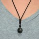 Rainbow Eye Obsidian Sphere Pendant Necklace - Psychic Protection & Emotional Stability Rainbow Eye Obsidian Sphere Pendant Necklace - Psychic Protection & Emotional Stability
