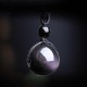 Rainbow Eye Obsidian Sphere Pendant Necklace - Psychic Protection & Emotional Stability Rainbow Eye Obsidian Sphere Pendant Necklace - Psychic Protection & Emotional Stability