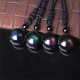 Rainbow Eye Obsidian Sphere Pendant Necklace - Psychic Protection & Emotional Stability Rainbow Eye Obsidian Sphere Pendant Necklace - Psychic Protection & Emotional Stability