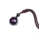 Rainbow Eye Obsidian Sphere Pendant Necklace - Psychic Protection & Emotional Stability Rainbow Eye Obsidian Sphere Pendant Necklace - Psychic Protection & Emotional Stability
