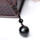 Rainbow Eye Obsidian Sphere Pendant Necklace - Psychic Protection & Emotional Stability Rainbow Eye Obsidian Sphere Pendant Necklace - Psychic Protection & Emotional Stability