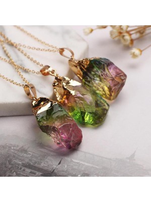 Watermelon Tourmaline Necklace - Emotional Healing & Heart Chakra Activation