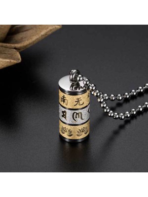 Tibetan Mani Mantra Pendant Necklace - Blessing Amplification & Negative Energy Dissolving
