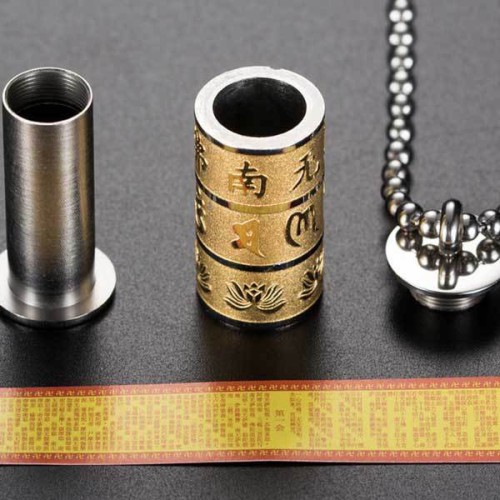 Tibetan Mani Mantra Pendant Necklace - Blessing Amplification & Negative Energy Dissolving