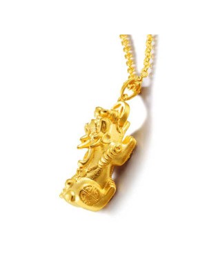 Gold Pixiu Necklace - Attracting Wealth - Wealth Magnetism & Financial Safety