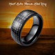 Heart Sutra Titanium Steel Ring