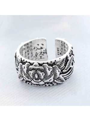 Lotus Heart Sutra Ring