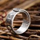 Mantra Engraved Pixiu Feng Shui Ring for Wealth and Protection