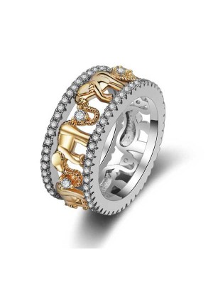 Stone Studded Elephant Ring
