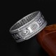 Mantra Engraved Pixiu Feng Shui Ring for Wealth and Protection