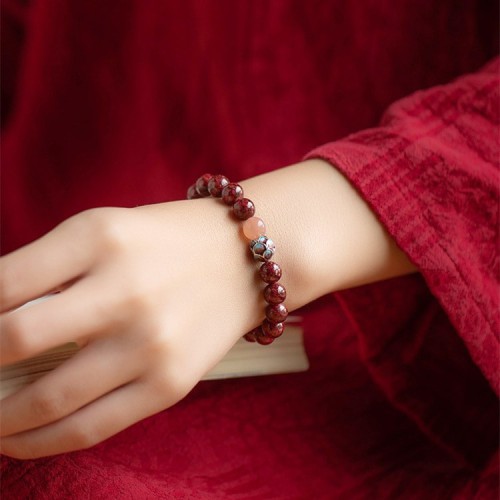 Purifying Heart Lotus Cinnabar Bracelet Purifying Heart Lotus Cinnabar Bracelet