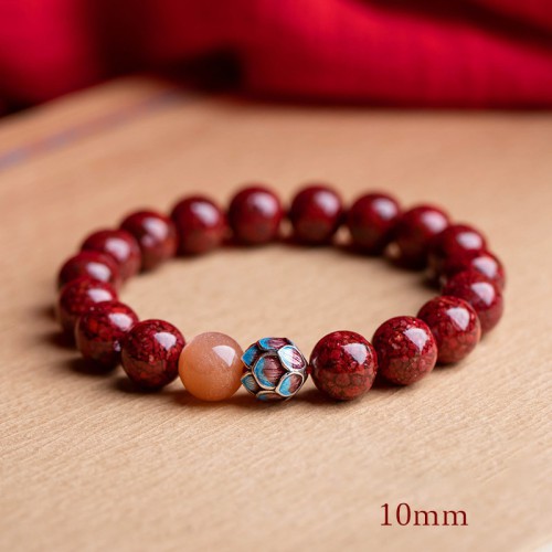 Purifying Heart Lotus Cinnabar Bracelet Purifying Heart Lotus Cinnabar Bracelet