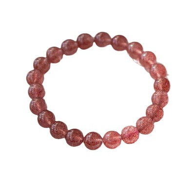 The Natural Strawberry Quartz Bracelet [Peach Blossom Stone]